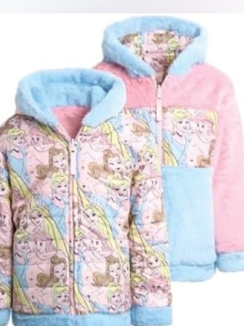Disney Princess kids reversible jacket size 5 NWT